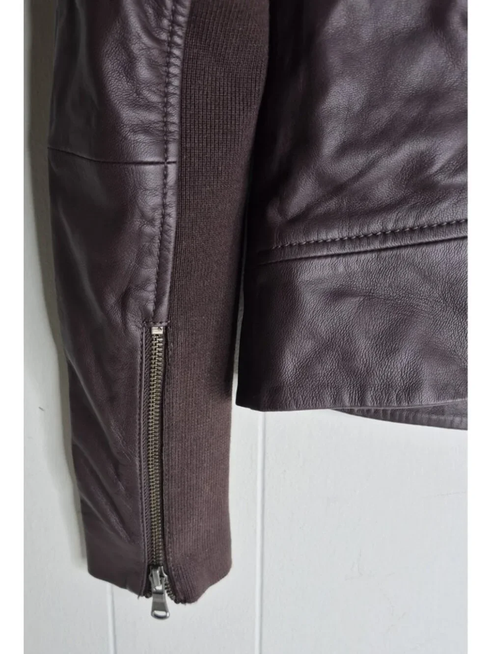 NWT TROUVE Leather Full Zip Jacket Women's Size S